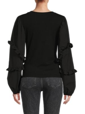 Lea & Viola
Ruffle Sleeve Top