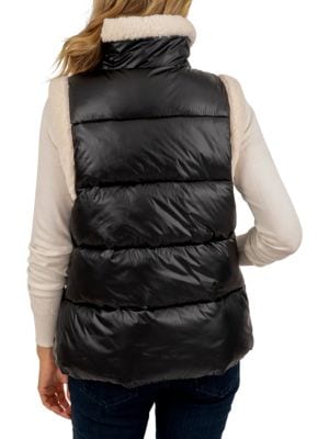 Kensie
Faux Sherpa Trim Puffer Vest