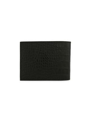 Moschino
Logo Croc Embossed Leather Bifold Wallet