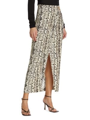Nanushka
Solice Wavy Split Midi Skirt