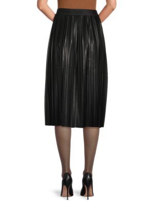 Calvin Klein
Pleated Faux Leather Midi Skirt