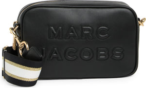 Marc Jacobs Flash Leather Camera Crossbody Bag, Main, color, BLACK/ GOLD