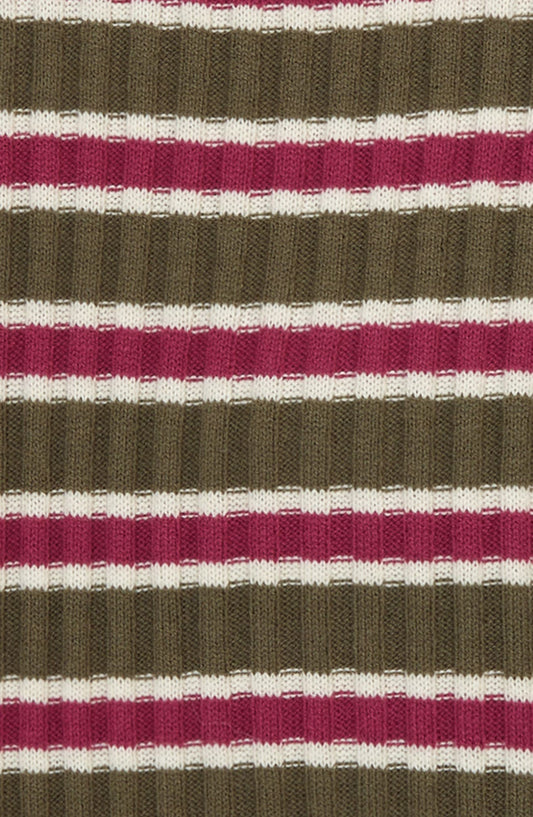 MELROSE AND MARKET Kids' Crew Sweater, Alternate, color, OLIVE SARMA MULTI STRIPE