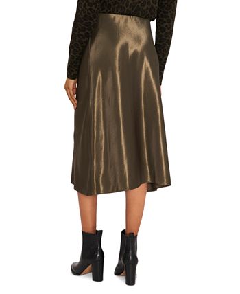 Vince Camuto - Women's Textured Pull-On A-Line Midi Skirt