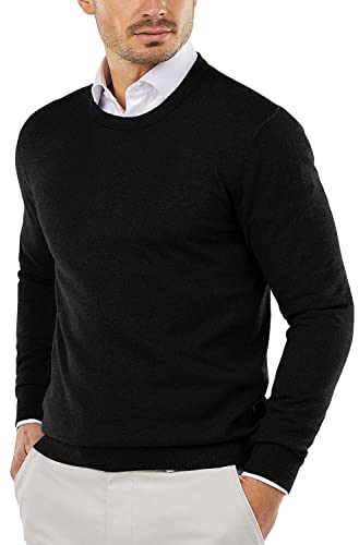 COOFANDY Men's Crew Neck Sweater Slim Fit Lightweight Sweatshirts Knitted Pullover for Casual Or Dressy Wear