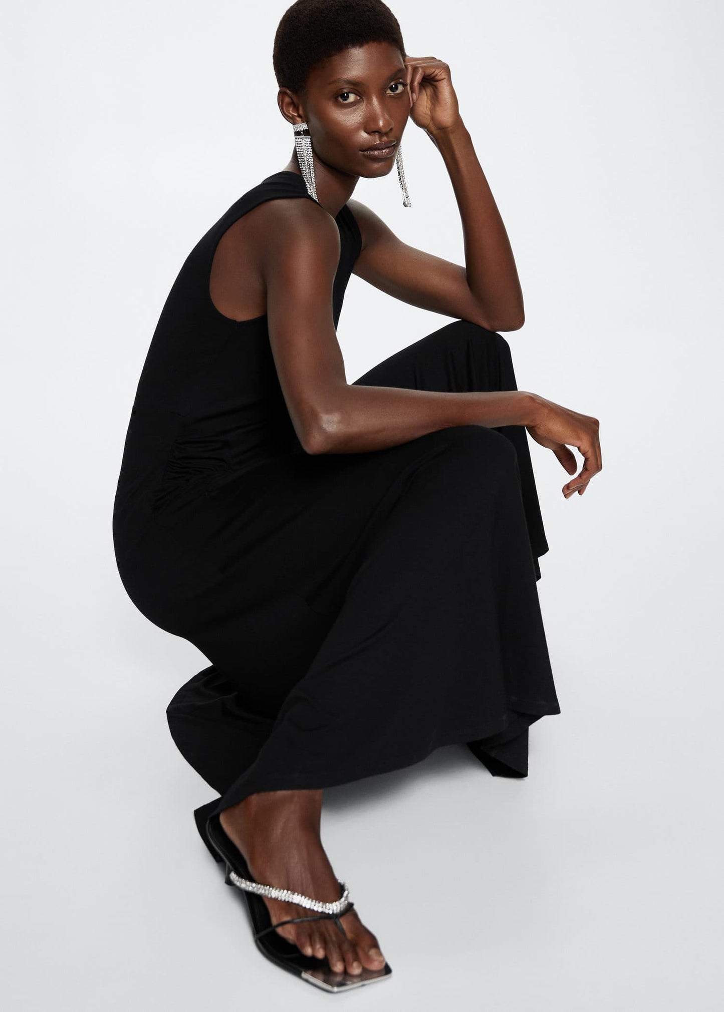 Draped knitted dress - Details of the article 2