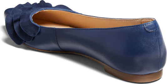 JACK ROGERS Rose Ruffle Ballet Flat, Alternate, color, MIDNIGHT NAVY