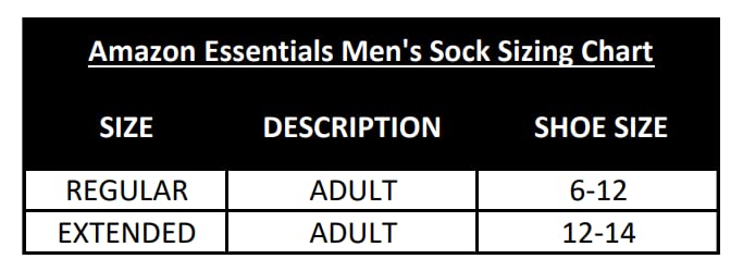 Amazon Essentials Men's Performance Cotton Cushioned Athletic Crew Socks, 6 Pairs