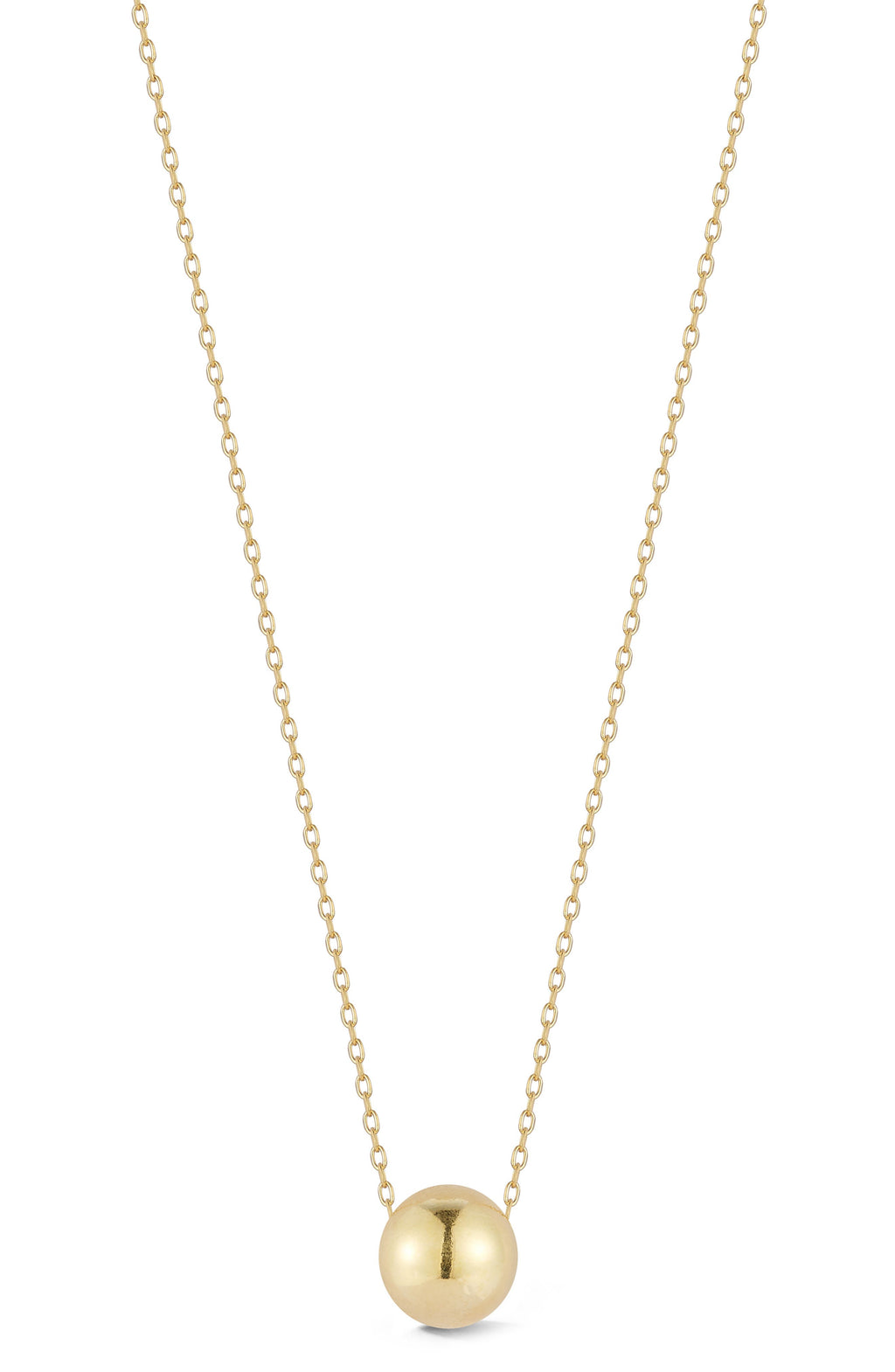Ember Fine Jewelry 14K Yellow Gold Ball Pendant Necklace, Main, color, GOLD