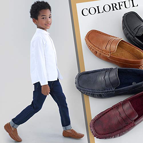 Hawkwell Kids Casual Penny Loafer Moccasin Dress Driver Shoes(Toddler/Little Kid/Big Kid)