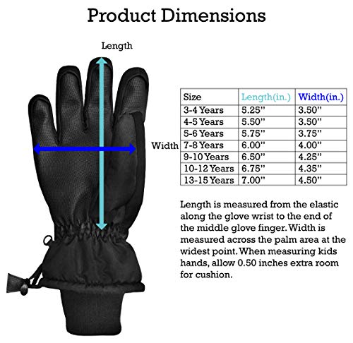 N'Ice Caps Kids Waterproof Thinsulate Warm Winter Gloves