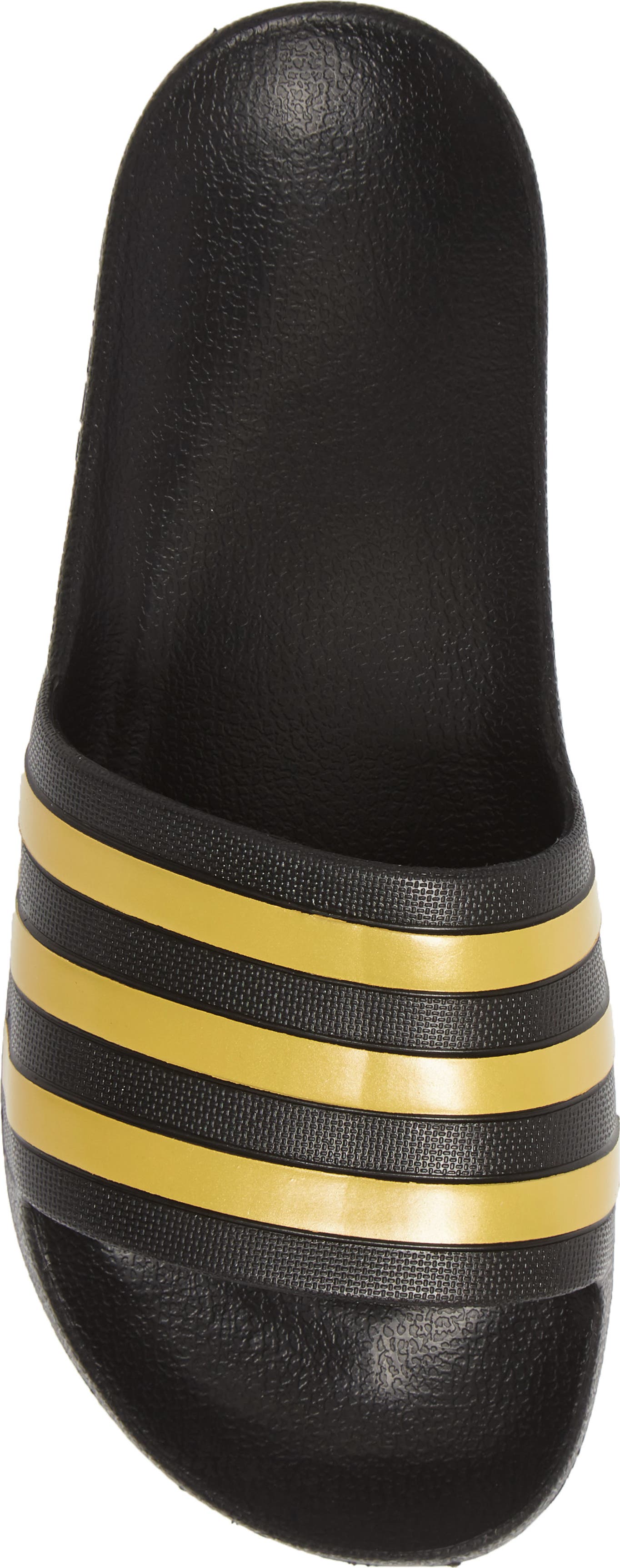 ADIDAS Adilette Aqua Sport Slide Sandal, Alternate, color, CORE BLACK/ GOLD/ CORE BLACK