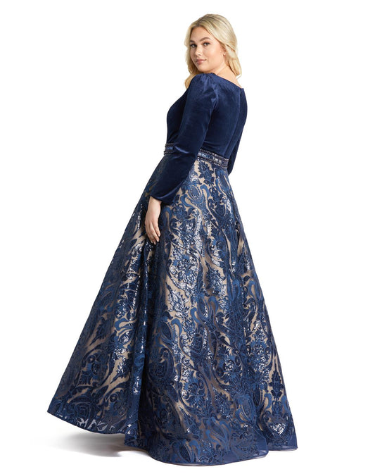 Velvet A-Line Gown