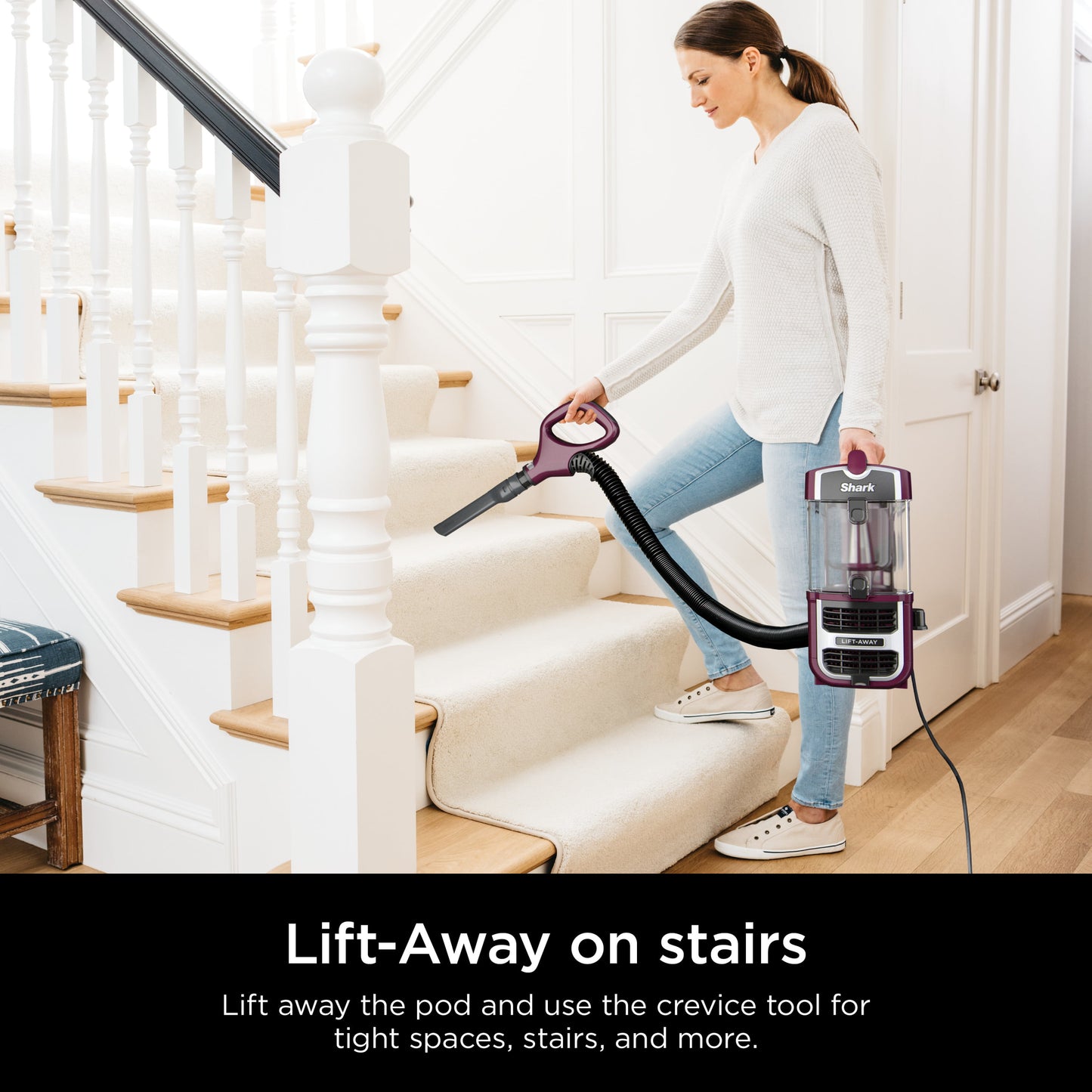image 4 of Shark Navigator® Lift-Away® Upright Vacuum with Self-Cleaning Brushroll, Multisurface, CU530