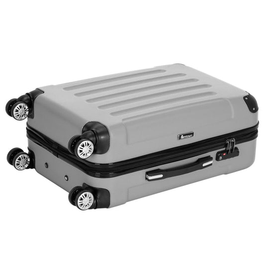 image 1 of Zimtown 3 Piece Nested Spinner Suitcase Luggage Set With TSA Lock Gray