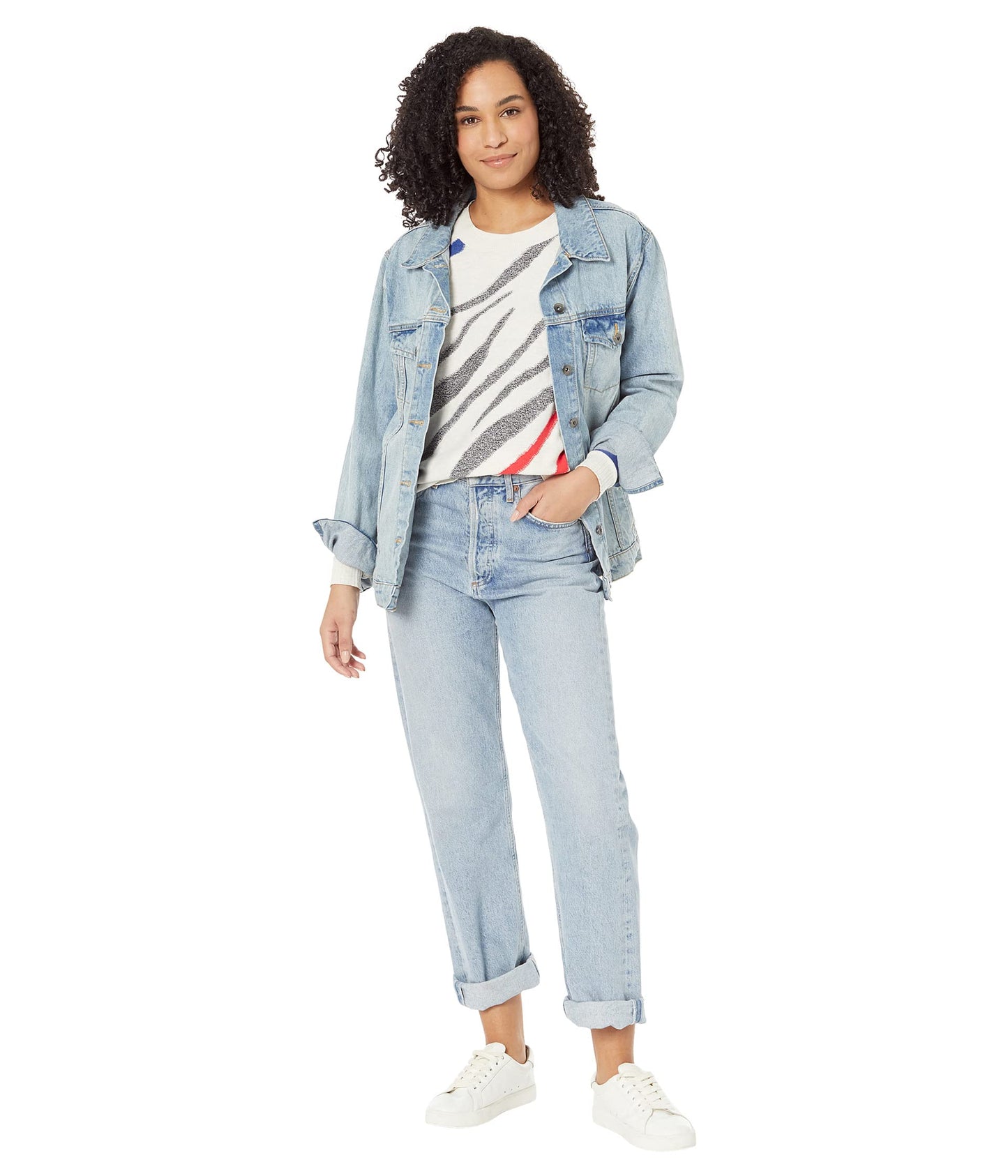 NIC+ZOE Falling Stripes Vital Sweater