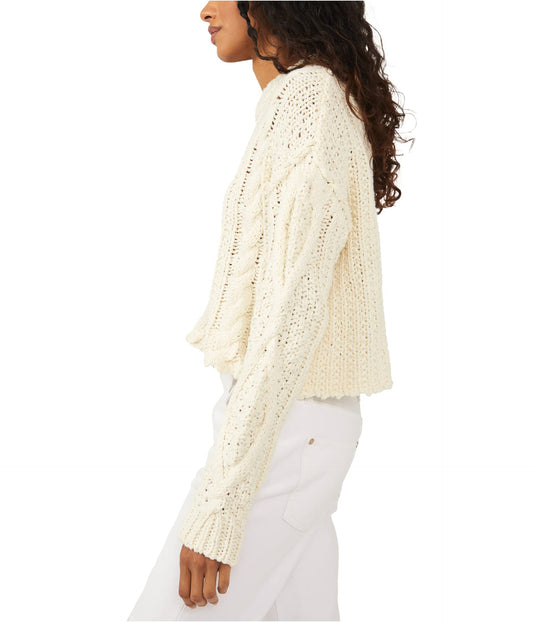 Free People Cutting Edge Cable Sweater