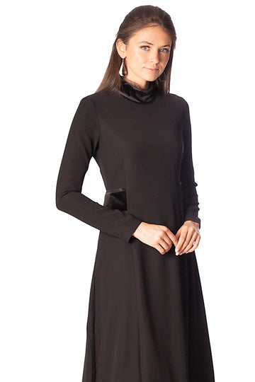 Velvet Trim Dress