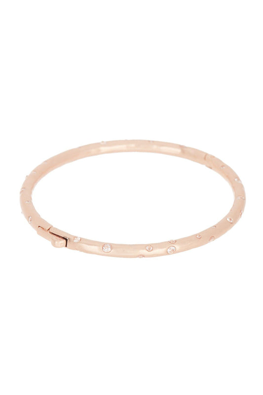 KATE SPADE NEW YORK stone bangle bracelet, Alternate, color, CLR/RSEGLD