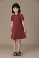Children Polo Dress Summer Fashion Teenager Girl Short Sleeve Dresses 4-12T Kids Clothes School Uniform