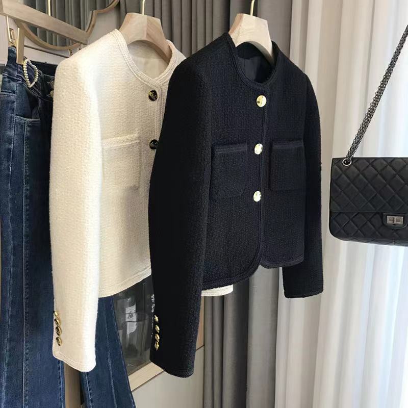 Luxury High Quality Female Fashion Golden Single Breasted Coat Jacket Women 2021 Vintage Outerwear Autumn 2022 Jackets Branded