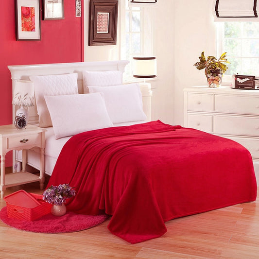 Soft Warm Coral Fleece Blanket Winter Sheet Bedspread Sofa Throw 230Gsm 8 Size Light Thin Mechanical Wash Flannel Blankets