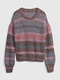 View large product image 1 of 3. Kids Shaker-Stitch Sweater
