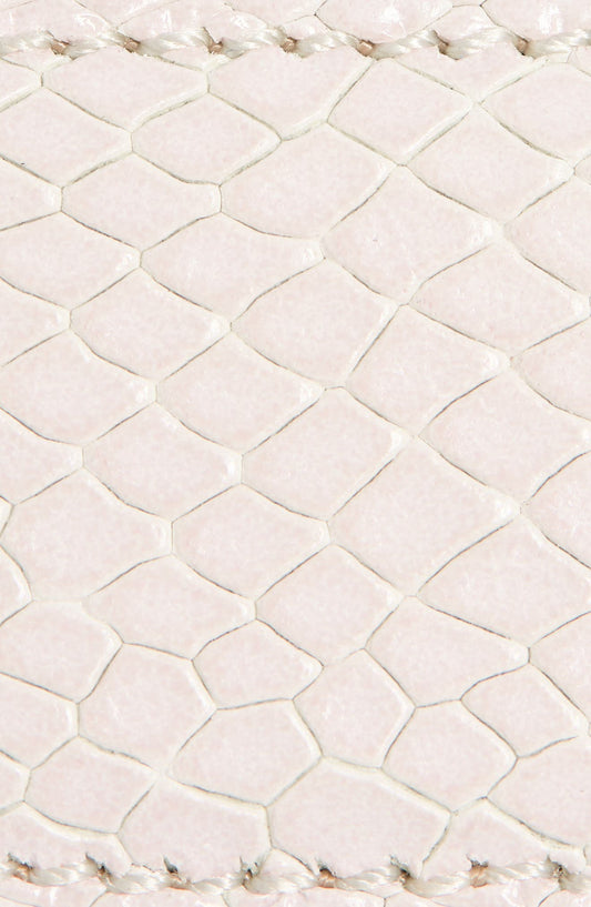 MOSCHINO Snake Embossed Leather Gold-Tone Logo Belt, Main, color, WHITE