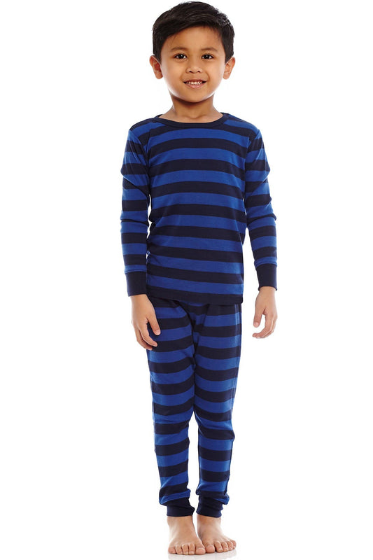 LEVERET,
                                                Striped Pajama Set,
                                                Alternate thumbnail 2, color,
                                                MULTI