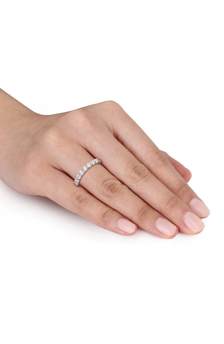 Created Forever Sterling Silver Lab Grown Diamond Anniversary Band Ring