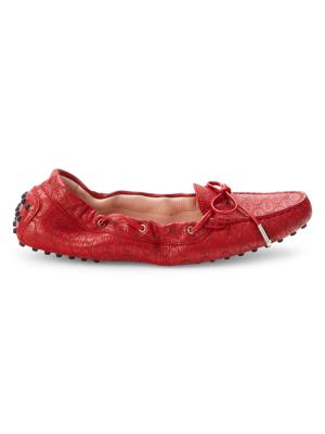 Tod's Heaven Logo Leather Driving Shoes