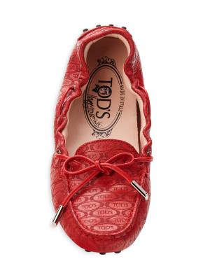 Tod's Heaven Logo Leather Driving Shoes