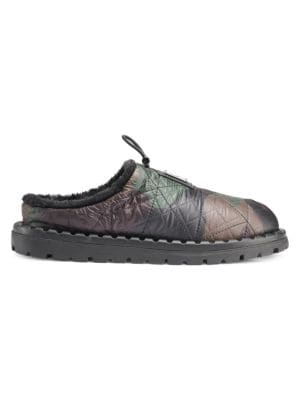 Karl Lagerfeld Paris Faux Fur Camouflage Camping Slippers