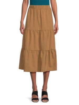 YAL New York
 Tiered Midi Skirt