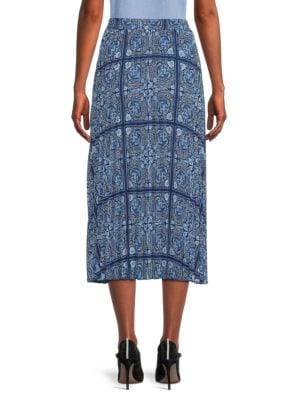 Saks Fifth Avenue
 Print Plissé Midi Skirt