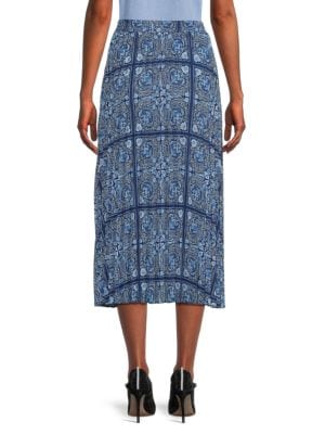 Saks Fifth Avenue
 Print Plissé Midi Skirt