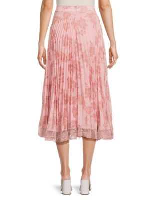 Rachel Parcell
 Accordion Pleat Lace Midi Skirt