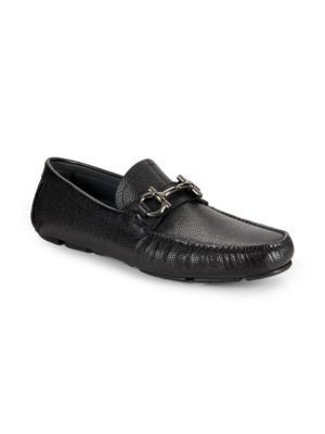 FERRAGAMO
 Leather Driving Bit Loafers