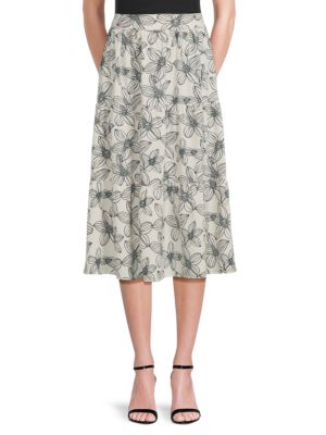 Renee C.
 Floral Midi A Line Skirt