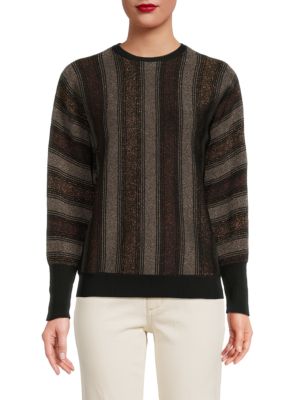 YAL New York
                                                                         Shimmer Striped Sweater