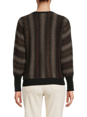 YAL New York
                                                                         Shimmer Striped Sweater