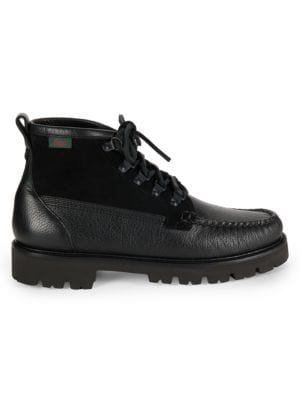 Karl Lagerfeld Paris
                                                                         Log Sole Leather Combat Boots