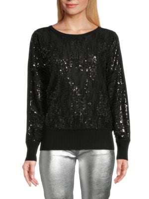 Joseph A
                                                                         Lace Sleeve Sweater