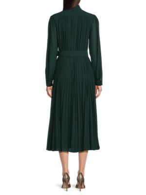 Mikael Aghal
                                                                         Belted Pleated Midi Dress