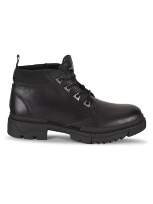 Karl Lagerfeld Paris
                                                                         Log Sole Leather Combat Boots