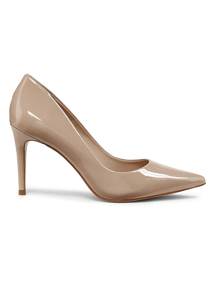 85MM Crystal-Buckle Satin Slingback Pumps