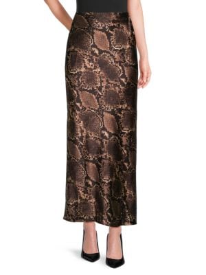 4th & Reckless
                                                                         Novah Snake Print Maxi Skirt