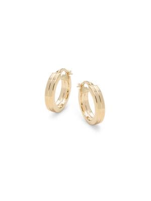 Saks Fifth Avenue Made in Italy
                                                                         14K Yellow Gold Round Hoop Earrings