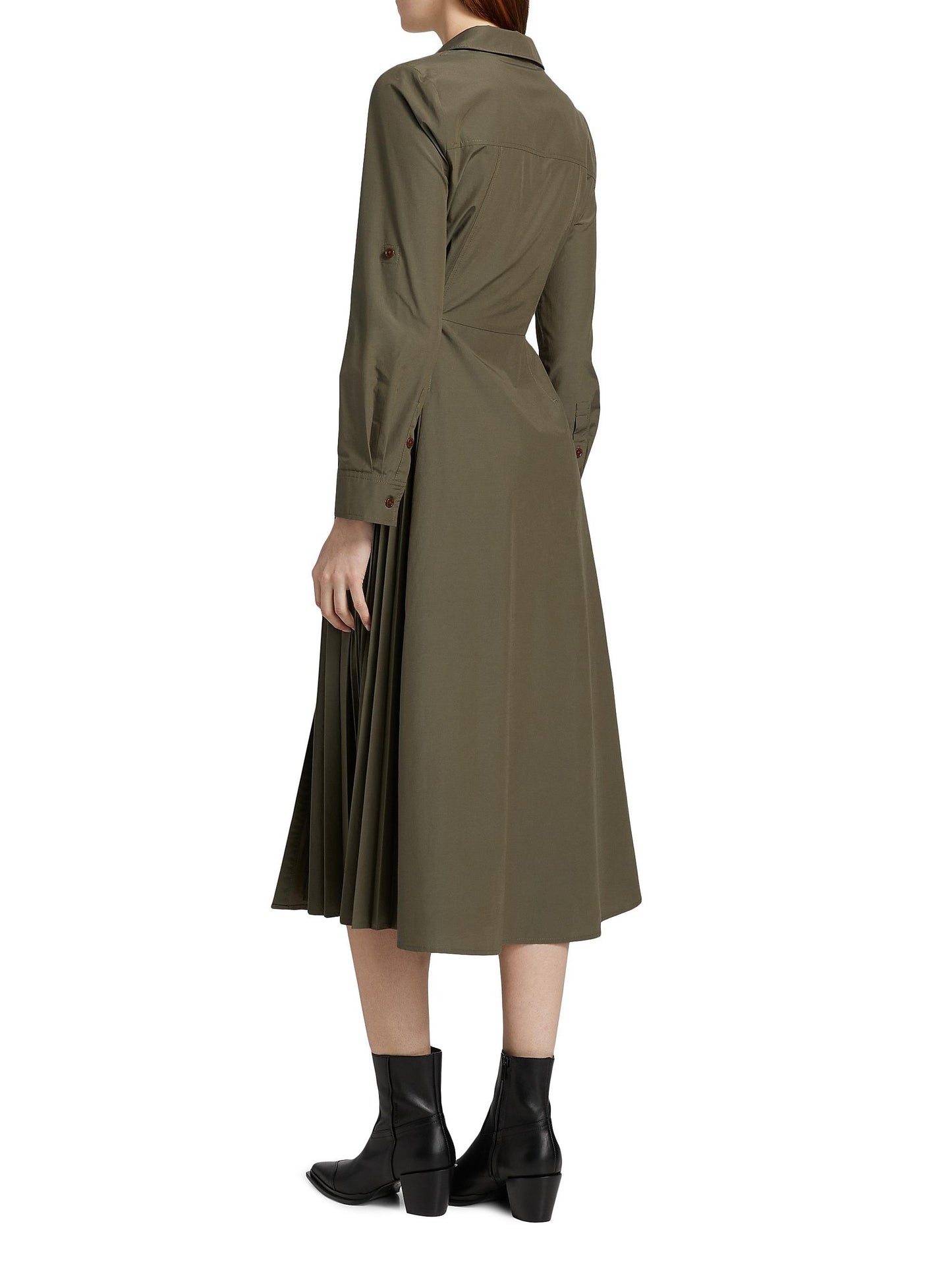 Tanya Taylor Shivon Cotton Poplin Midi-Dress