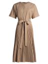 Loretta Pleated Cotton-Blend Shirtdress